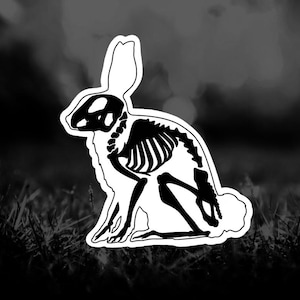 Rabbit, Animal Skelton, Kiss-Cut Sticker