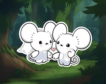 Tandemaus Wedding, Kiss-Cut Sticker