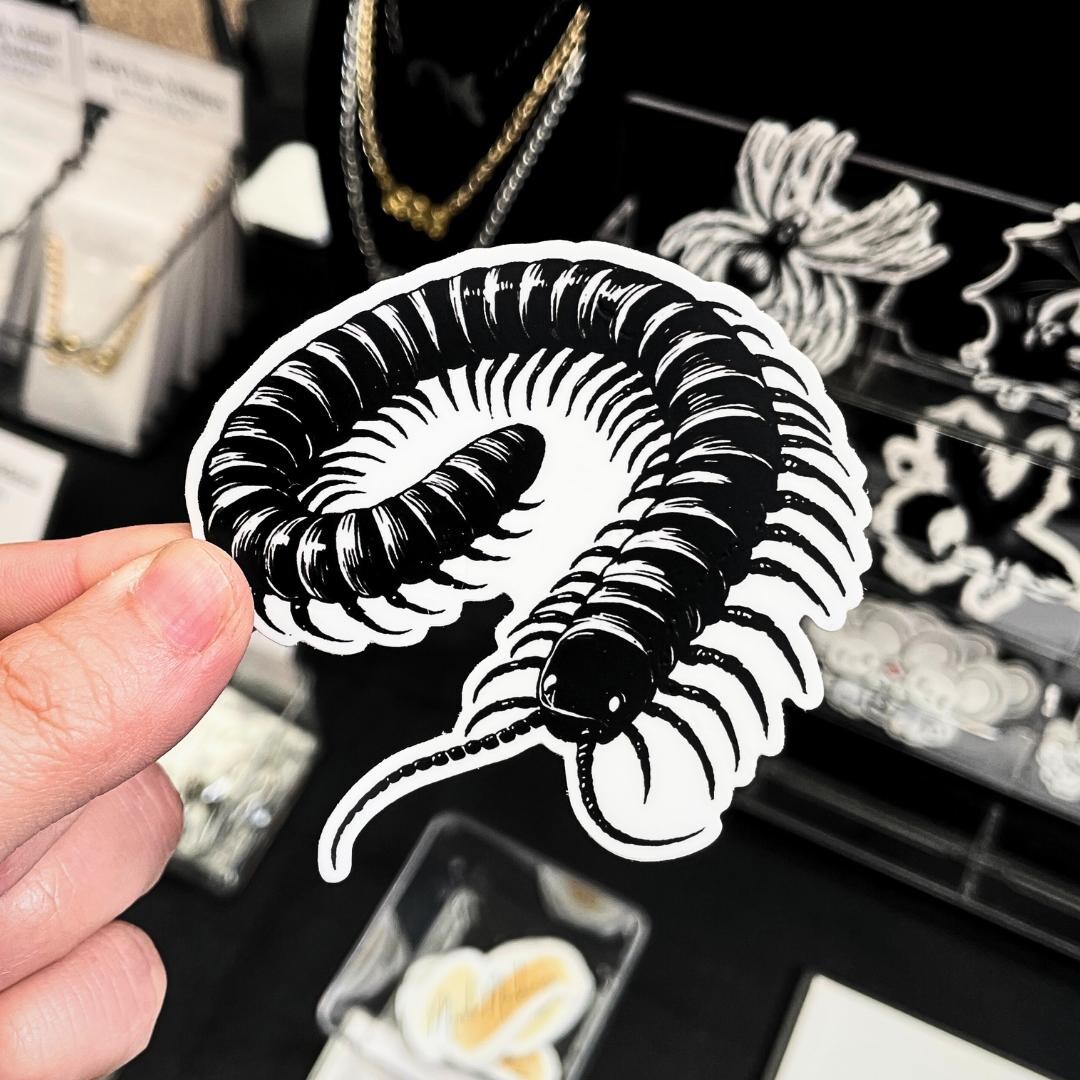Jtc Sticker Goth Millipede, Kiss-cut Vinyl Sticker - Etsy