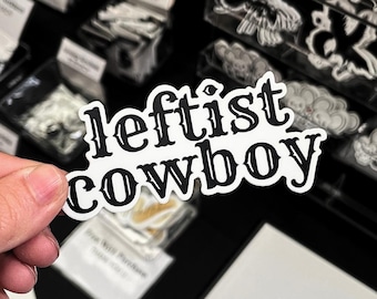 Leftist Cowboy, Kiss-Cut Vinyl Sticker