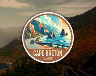 Cape Breton Nova Scotia Canada, Kiss-Cut Vinyl Decals