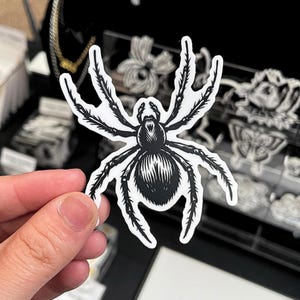 Spider, Gothic Kiss-Cut Vinyl Sticker