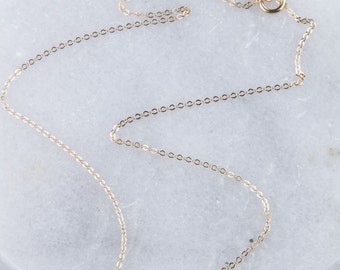 Simple Cable Chain, Plain Gold Chain, Thin Gold Chain, Dainty Gold Chain, Fine Necklace, Plain Necklace Chain, Cable Chain, Rose Gold Chain