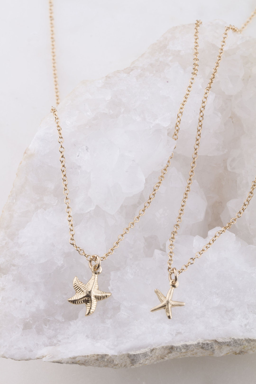 Tiny Starfish Necklace, Gold Starfish Necklace, Gold Filled or Sterling ...