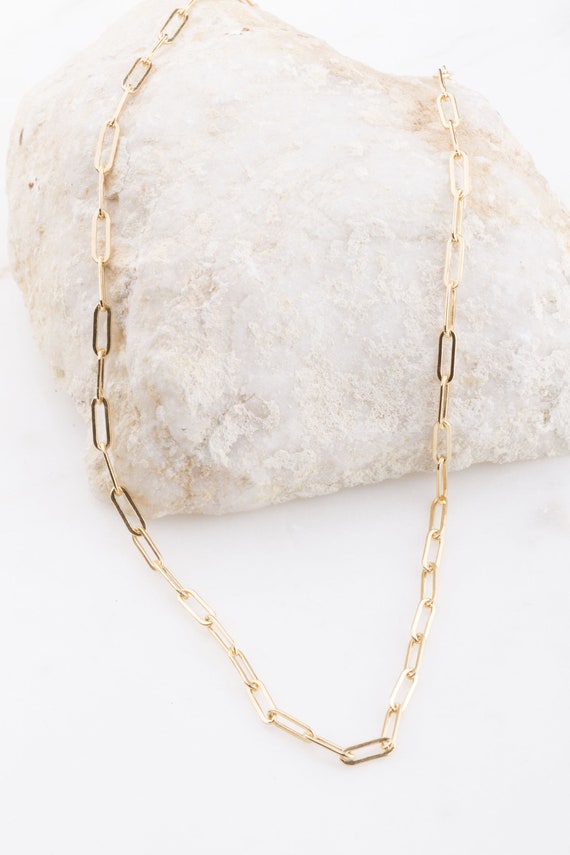 Paperclip Chain Thick, Gold