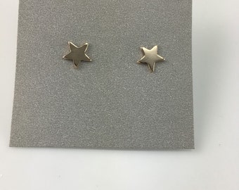 Gold Thick Large Stars Stud Earrings,  Dainty Large Gold Studs, Minimalist Jewelry, Gold Stars, Small Stud Earrings, Boho Jewelry