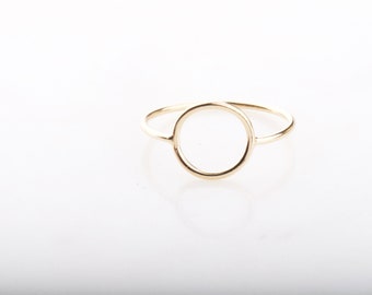 Karma Ring, Kreis Ring, zierliche Alltagsring, Gold Kreis Ring, Silber Kreis Ring, Roségold Karma Ring