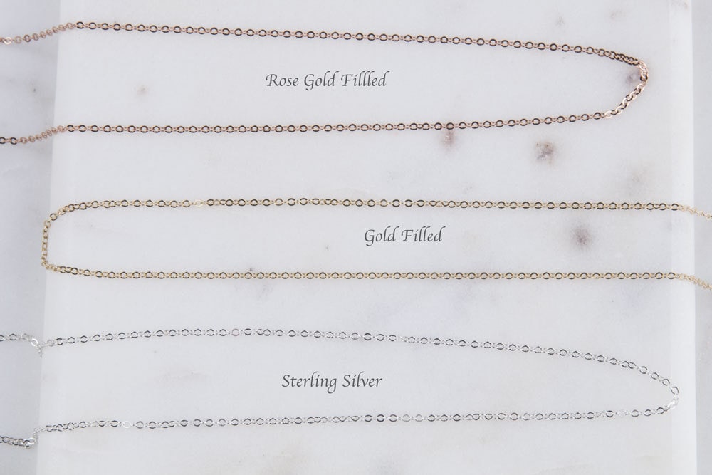 Simple Cable Chain, Plain Gold Chain, Thin Gold Chain, Dainty Gold ...