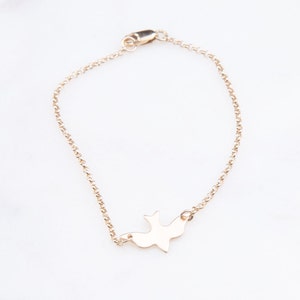 Bird Gold Bracelet, Dove Bracelet, Minimal Dove Bracelet, Gold Bird Bracelet, Silver Bird Bracelet, Rose Gold Bird Bracelet, Minimalist