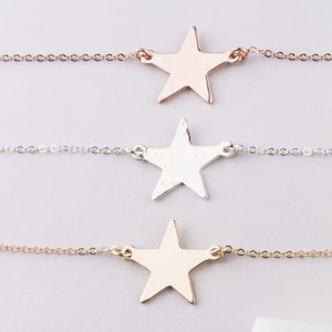 Star Gold Choker, Star Choker in Sterling Silver, 14K Gold Filled or Rose Gold Filled, Gift for Her, Dainty Gold Choker, Silver Star Choker