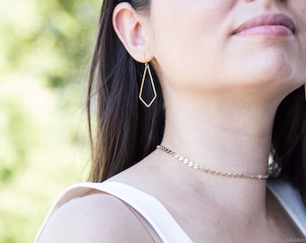 Tattoo Gold Choker Necklace, Gold Circle Necklace, Gold Tattoo Choker, Gold Chain Choker, Gold Chain Necklace, Coin Necklace, Silver or Gold