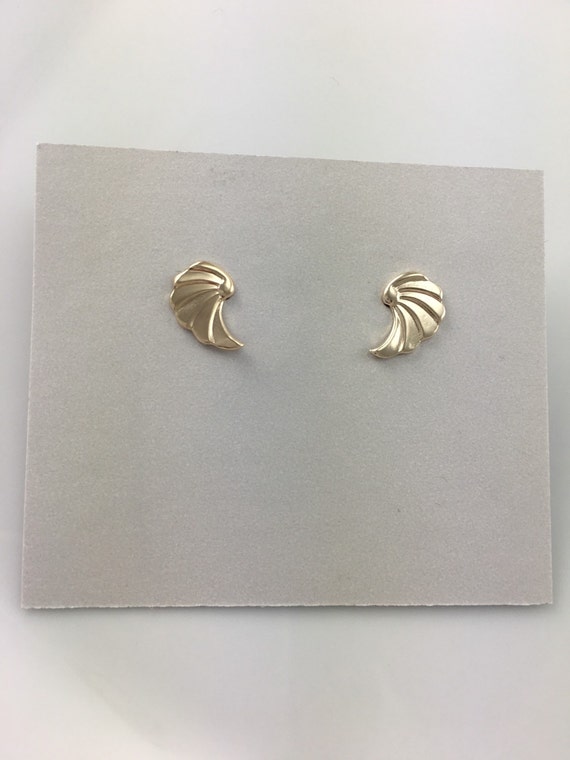 Small Angel Wing Post Stud Earrings Antiqued Sterling Silver Small Angel Wing Post Stud Earrings Antiqued Sterling Silver