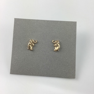 Sterling Silver, Gold Filled Tiny Dainty Elephant Stud Earrings, Tiny Gold Stud Earrings, Dainty Everyday Earrings, Gift for Her