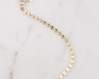 CZ Y Lariat Gold Multi Disc Necklace, Coin Disk Lariat Necklace, Layering Necklace, Sequin Gold Disk Necklace, Y Lariat Gold Necklace