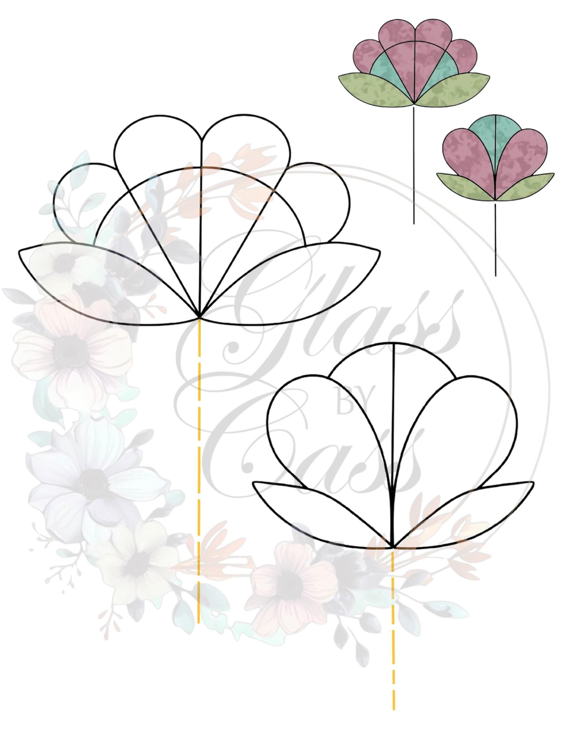 Staked Pattern Stained Glass Hidden Hearts Plant Stake Pattern: PDF, JPEG, PNG - Etsy