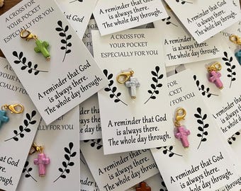 Faith Pocket Hug Cross Keychain, Encouraging Gift