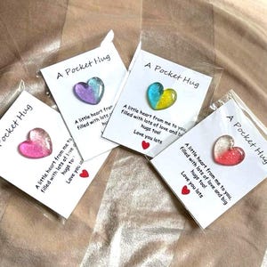 Pocket Hug: Resin Heart with Encouraging Card & Handwritten Note