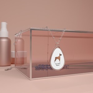 Personalized Boxer Pet Necklace, Custom Pet Jewelry, Dog Lover Gift, Memorial Jewelry, Keepsake Pendant