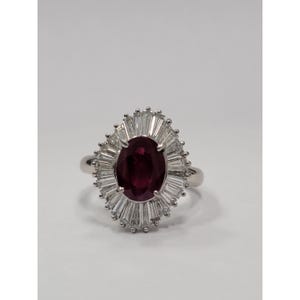 Natural 2.09ctw Ruby Ring With 1.35ctw Natural Diamond Accents In Platinum Weighing 8.1g image 6