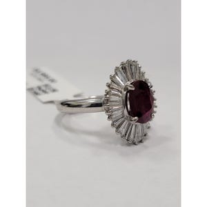 Natural 2.09ctw Ruby Ring With 1.35ctw Natural Diamond Accents In Platinum Weighing 8.1g image 7