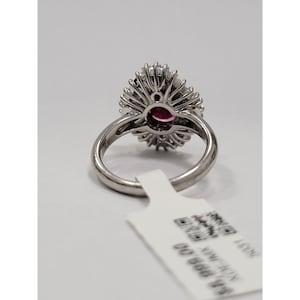 Natural 2.09ctw Ruby Ring With 1.35ctw Natural Diamond Accents In Platinum Weighing 8.1g image 8