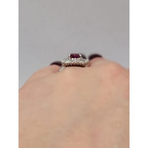 Natural 2.09ctw Ruby Ring With 1.35ctw Natural Diamond Accents In Platinum Weighing 8.1g image 4