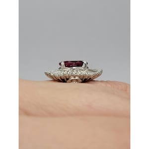 Natural 2.09ctw Ruby Ring With 1.35ctw Natural Diamond Accents In Platinum Weighing 8.1g image 5