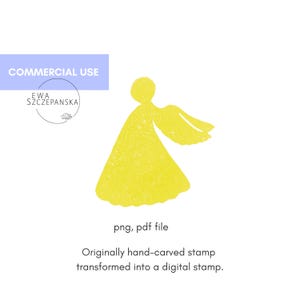 Sello digital de ángel, clipart de ángel para scrapbooking, sello digital de ángel para proyectos de bricolaje
