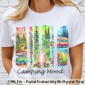 Camping PNG, Camping Stimmung PNG, Outdoor Abenteuer Sublimation, Zelt Lagerfeuer Clipart, Wandern digitaler Download