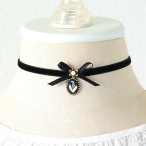 Lily of the Valley Ribbon Bow Choker Necklace