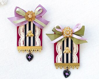 Bow Charm Pin - Handmade Gifts by Rosy Posy Designs