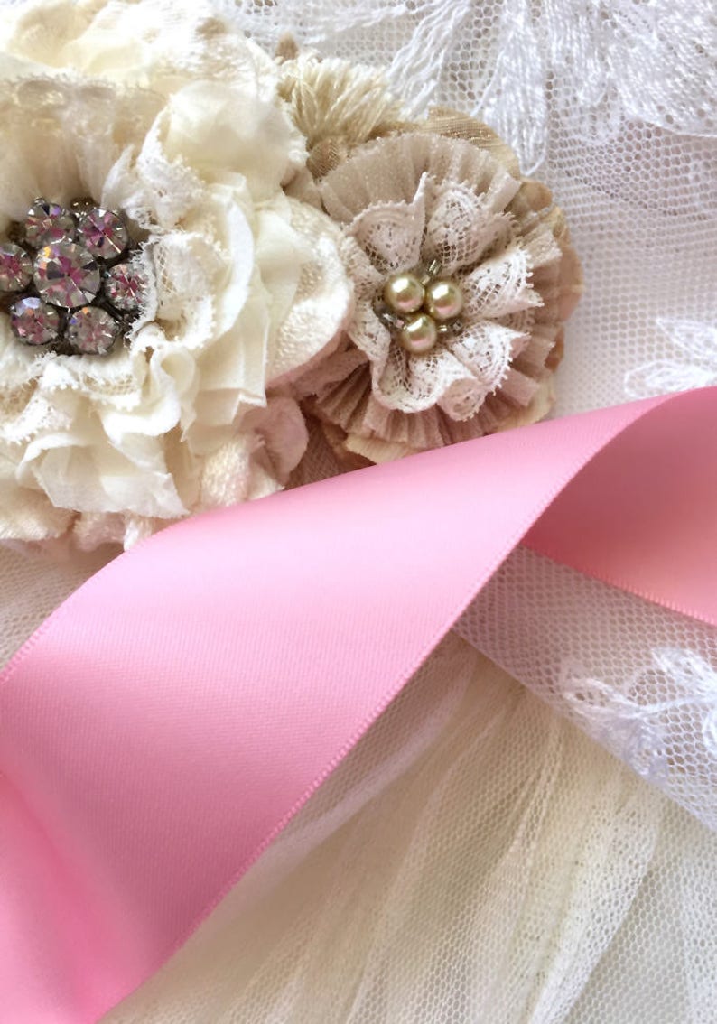Peony Pink Ribbon Sash Bridal Belt Bridesmaid Dress Flower Girl Dress Sash Satin Ribbon Belt for Dress