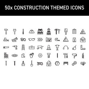 50x Simple Construction Icons