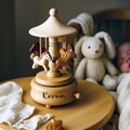 Personalized Wooden Carousel Music Box – Newborn Baby Keepsake product logo