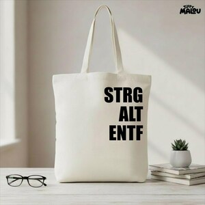 Tote Bag CTRL ALT DEL – Funny Jute Bag | Nerd Tote Bag | Gift for Students & Programmers | Computer Slogan