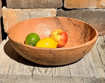 Micaceous Pottery Centerpiece Bowl, Pit Fired Pottery, Horsehair Pottery, Southwest Style Decor, Large Fruit Bowl, New Mexico Pottery.