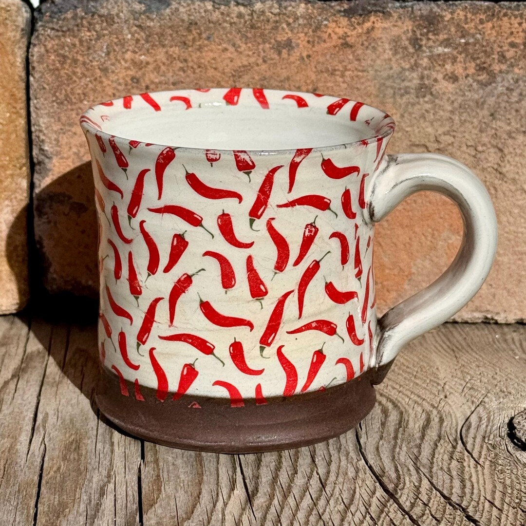 Chili Pepper Pottery Mug, Hot and Spicy Coffee Mug. - Etsy