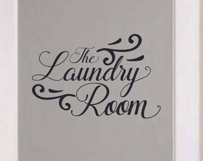 The Laundry Room Vinyl Decal Style 2 Door Decal Vinyl Wall Decal Wall ...
