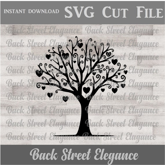 Download Tree With Heart Leaves Svg Cut File Family Tree Svg Etsy