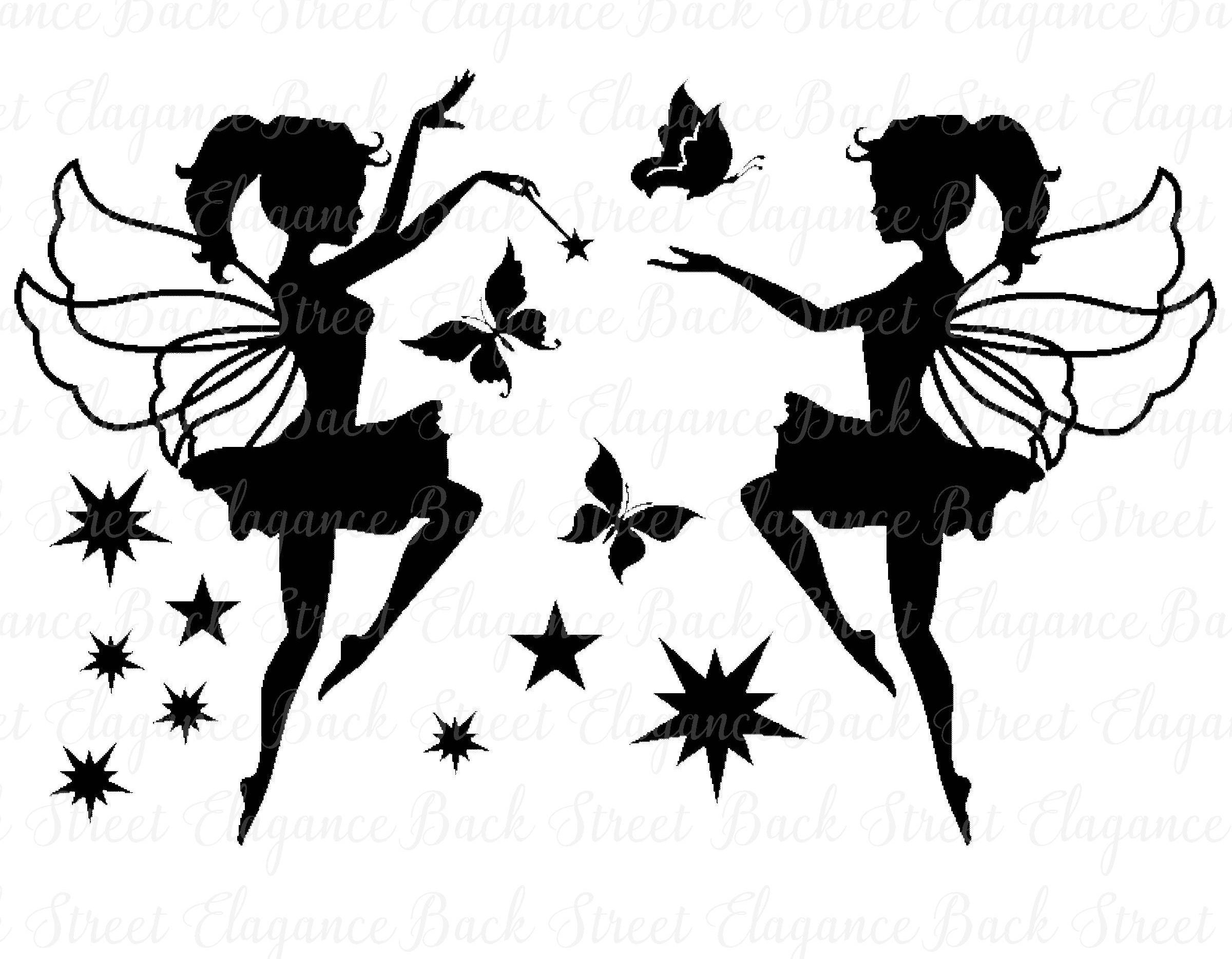 Fairies SVG Dancing Fairies Wall Decal SVG Fairy Cut Etsy