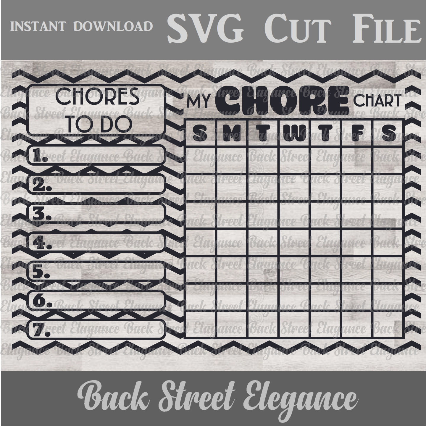 Svg Chore Chart - Chore & Routines Printable