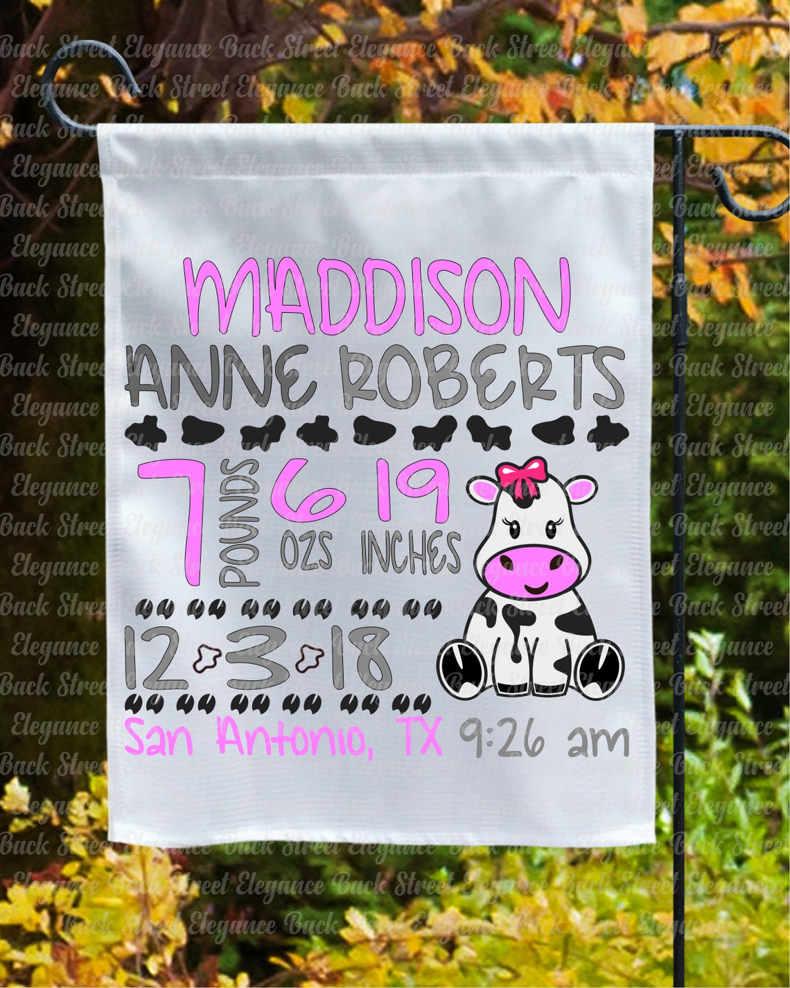 Download Cow Baby Birth Announcement SVG Birth Stats svg Baby svg ...