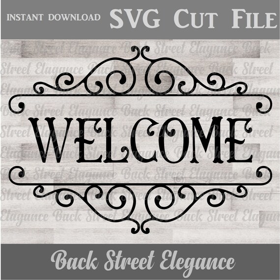 Download Free Welcome Svg Vintage Style Welcome Door Sign Svg Door Sign Etsy SVG Cut Files