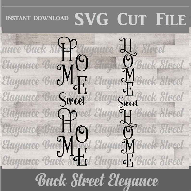Download Home Sweet Home SVG Vertical Sign svg Cut File Wood Sign ...
