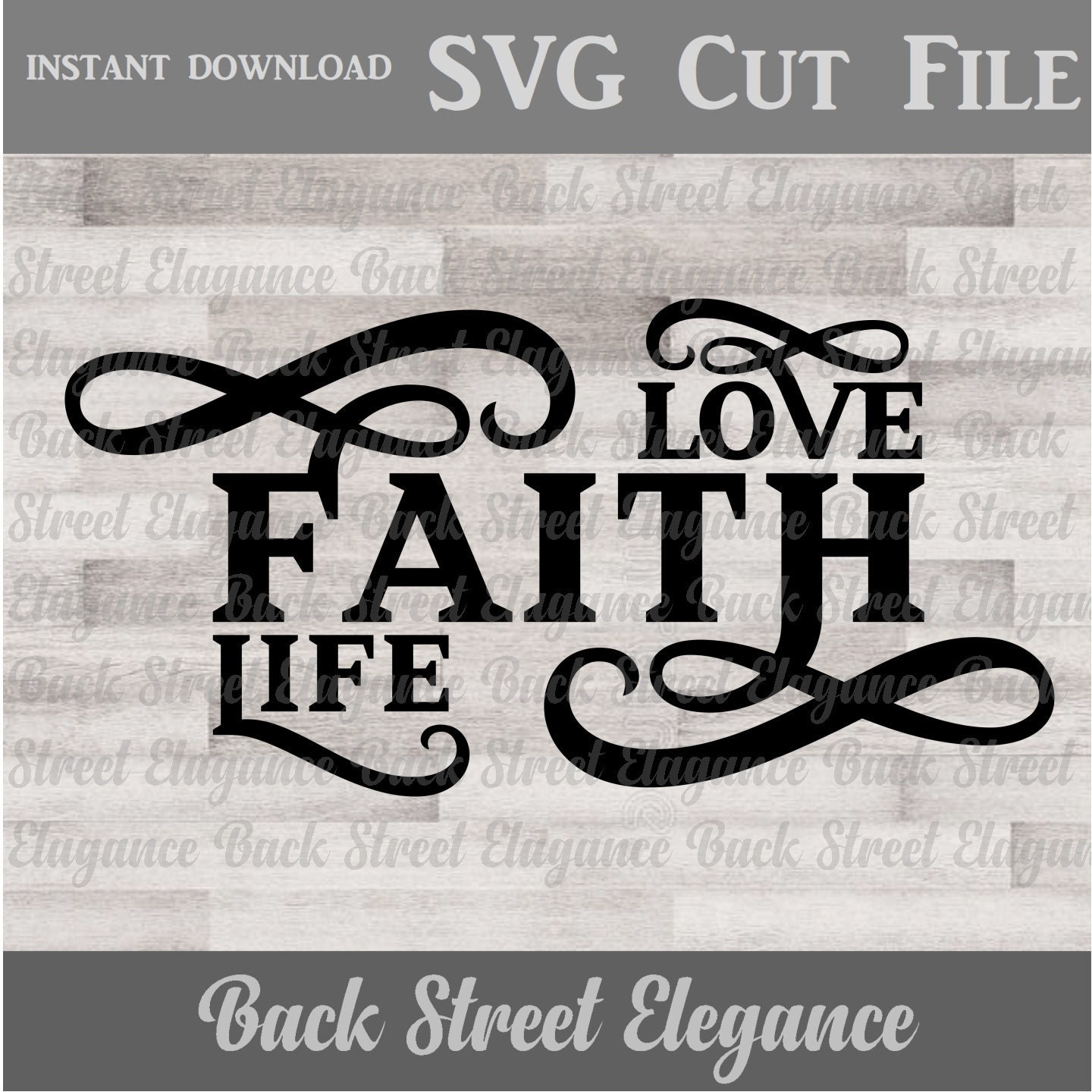 Download Faith Love Life Svg Cut File Vinyl Decal Wood Sign Stencil Etsy