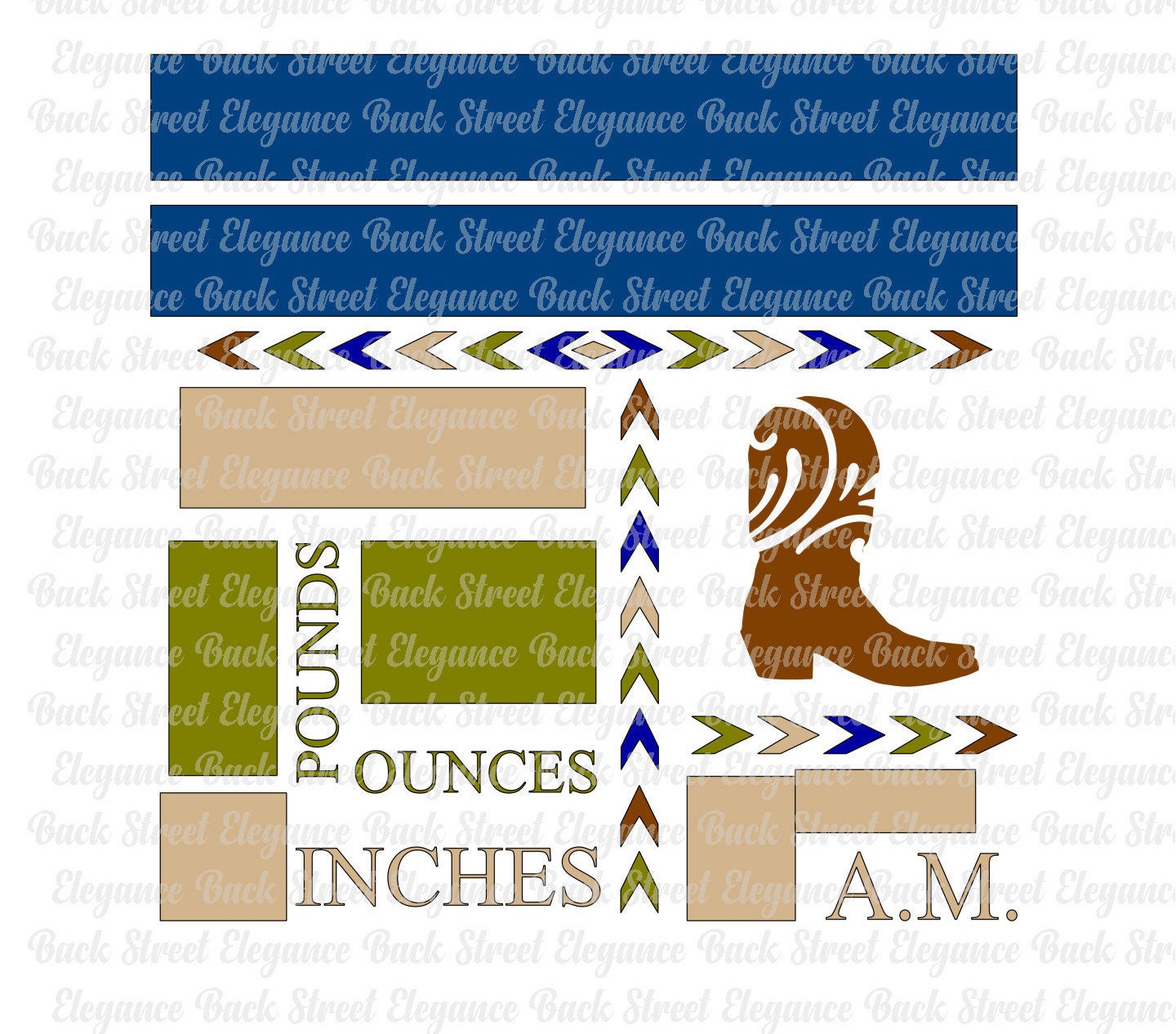 Download Western Theme Baby Birth Announcement Svg Birth Stats Svg Etsy