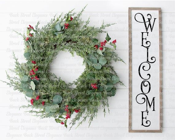 Download Free Welcome Vertical Sign Svg Vertical Sign Cut File Etsy SVG Cut Files