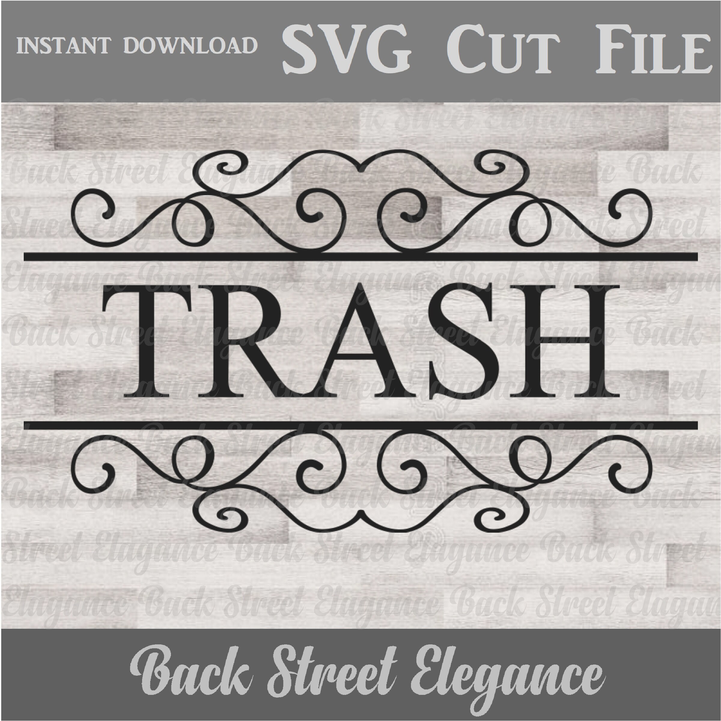 Trash SVG Farmhouse SVG Cut File Country Cottage Etsy
