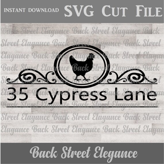 Download Chicken Mailbox Address Decal Svg Cut File Mailbox Address Etsy