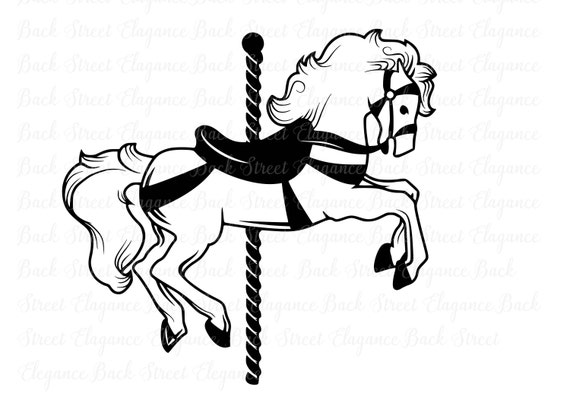 Carousel Horse Svg Nursery Svg Vinyl Decal Svg Silhouette Etsy
